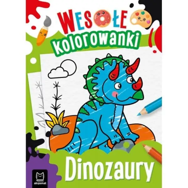 Dinozaury wesołe kolorowanki Książki/Kolorowanki wyklejanki