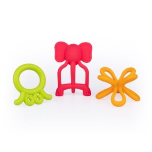 Gryzaki natura 3-pak Mama i dziecko/Gryzaki Grzechotki/Gryzaki