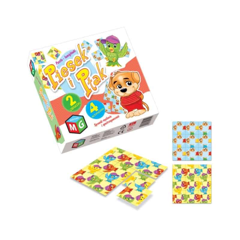 Układanka pies i ptak