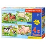 Puzzle 4w1 animal moms&babies Zabawki/Puzzle