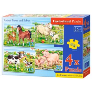 Puzzle 4w1 animal moms&babies Zabawki/Puzzle
