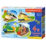 Puzzle 4w1 funny trains Zabawki/Puzzle