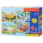 Puzzle 4w1 funny vechicles Zabawki/Puzzle