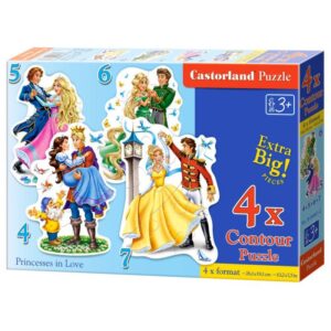 Puzzle 4w1 princesses in love Zabawki/Puzzle