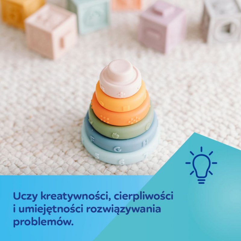 Sensoryczna układanka piramidka Canpol babies - obrazek 6