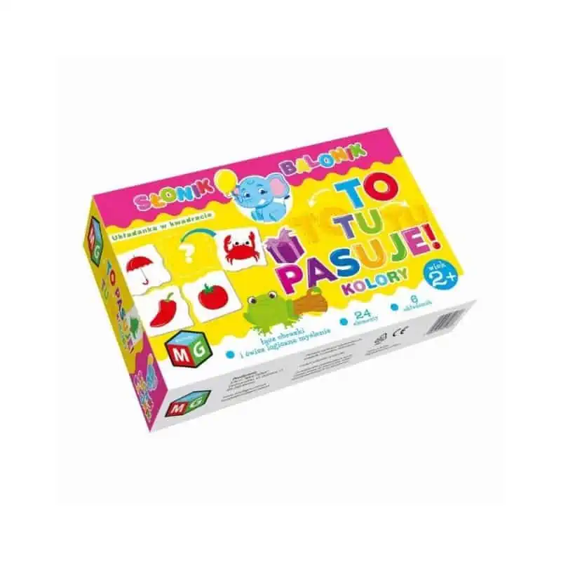 To tu pasuje-kolory-słonik bal Zabawki/Gry