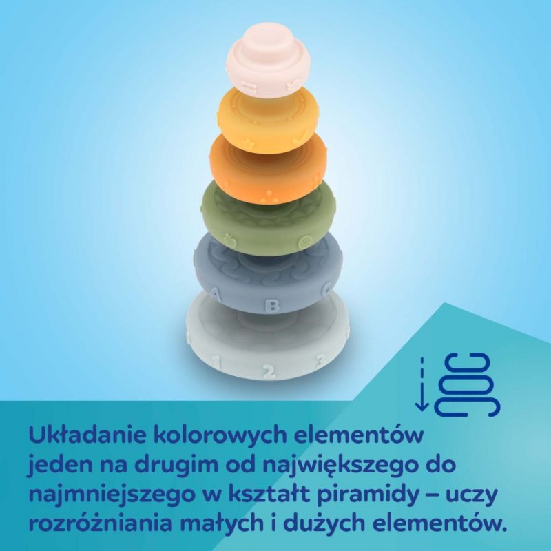 Sensoryczna układanka piramidka Canpol babies - obrazek 4