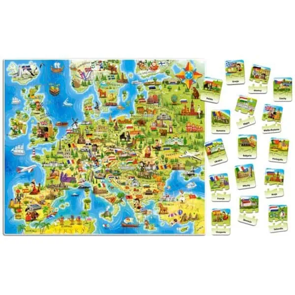 Puzzle mapa europy