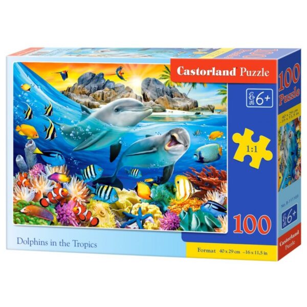 Puzzle 100 dolphins in tropics Zabawki/Puzzle