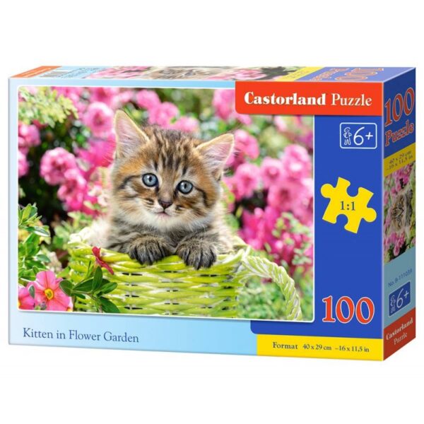 Puzzle 100 kitten in garden Zabawki/Puzzle