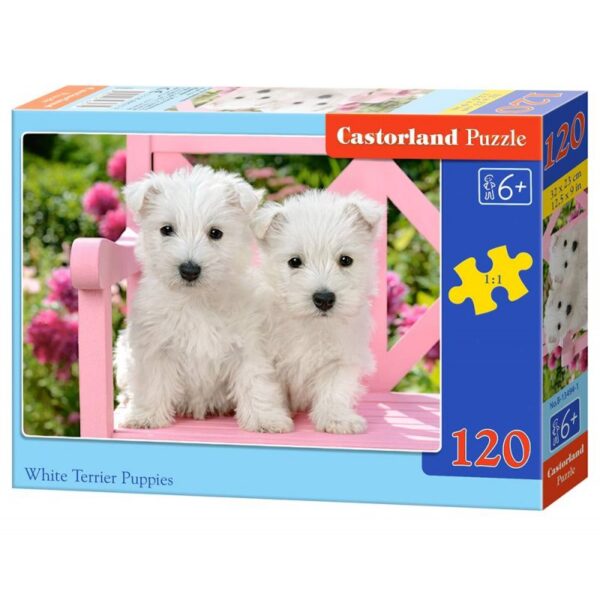 Puzzle 120el. white terrier Zabawki/Puzzle