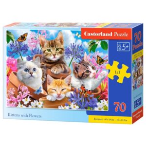 Puzzle 70 kittens with flowers Zabawki/Puzzle